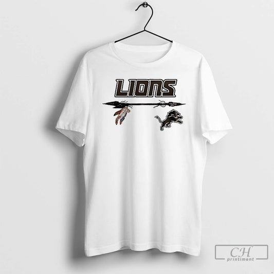 Premium Detroit Lions X Native American Heritage 1 Sided T Shirts