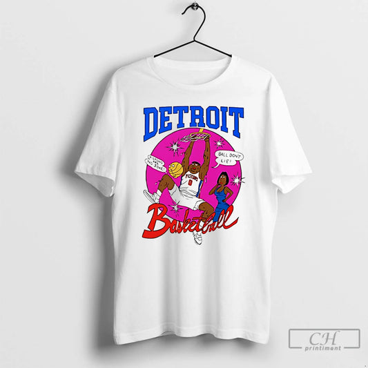 Premium Detroit Pistons Basketball Are No Joke Ball Dont Lie Comic T-Shirts, Hoodie, Sweatshirt | AU18TeeNovaLab.com