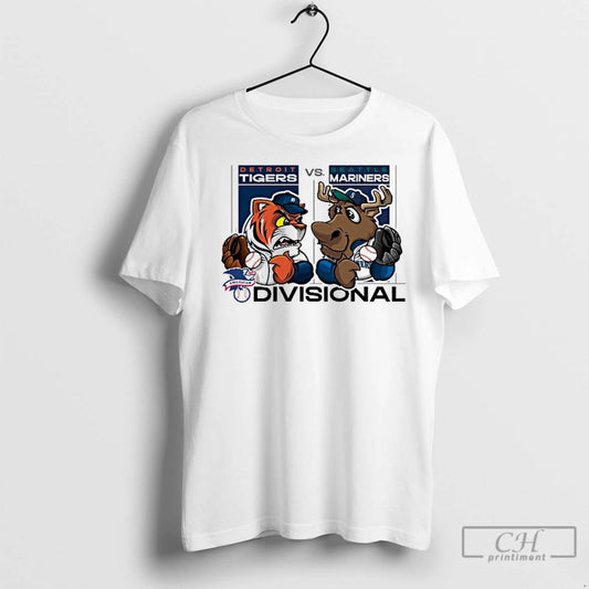 Premium Detroit Tiger Vs Seattle Mariners 2025 Mlb American League Divisional Round Mascots