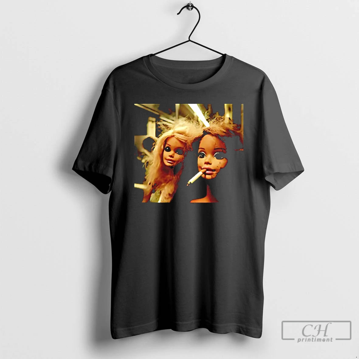 Premium Distressed Doll Smoking T-Shirts, Hoodie, Sweatshirt | AU18TeeNovaLab.com