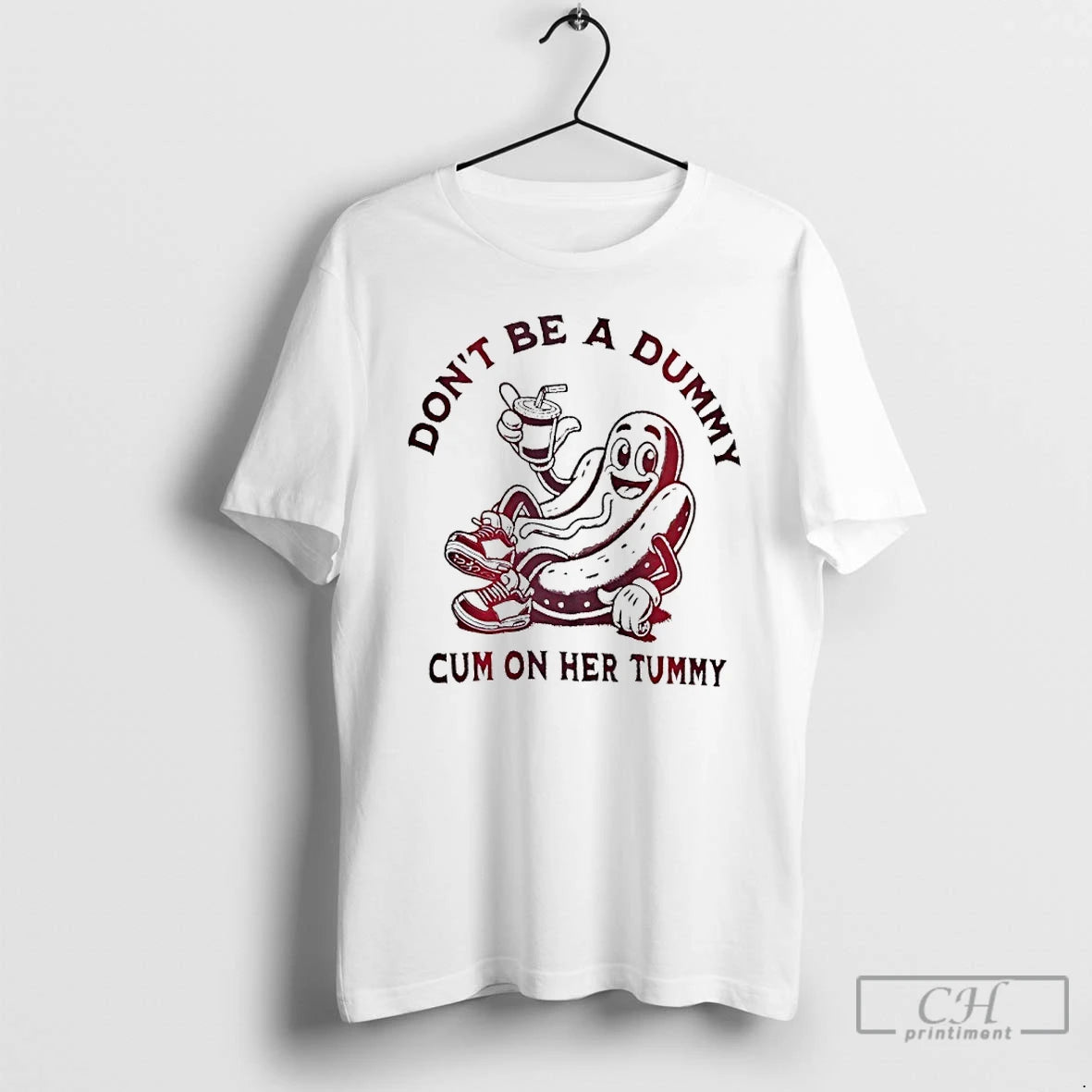 Premium Dont Be A Dummy Cum On Her Tummy Hotdog T-Shirts, Hoodie, Sweatshirt | AU18TeeNovaLab.com