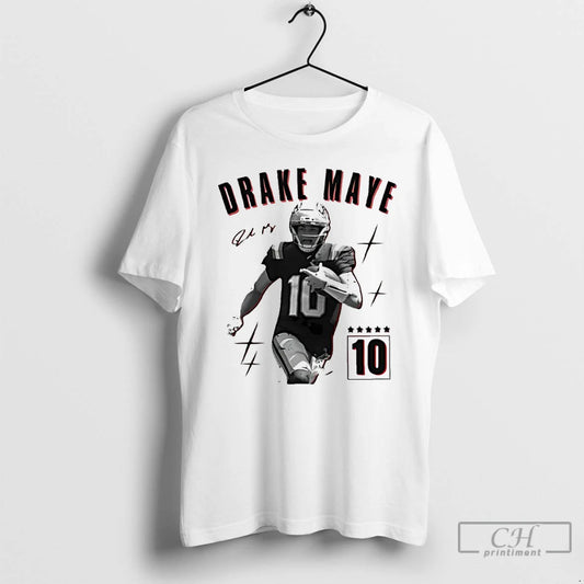 Drake Maye New England Football Signature Graphic