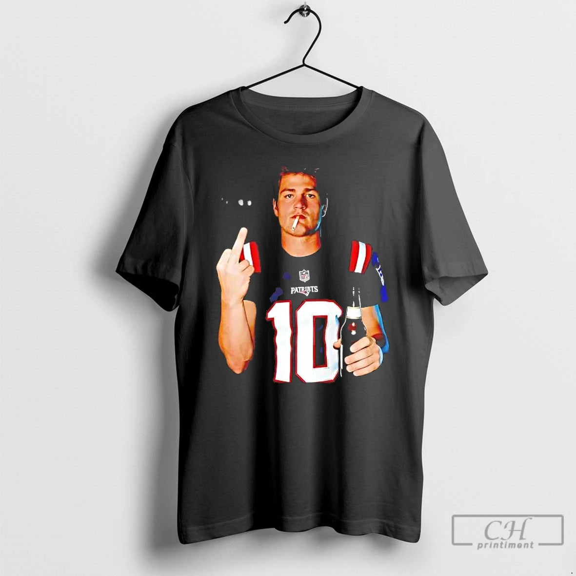 Premium Drake Maye Middle Finger Smoking T-Shirts, Hoodie, Sweatshirt | AU18TeeNovaLab.com