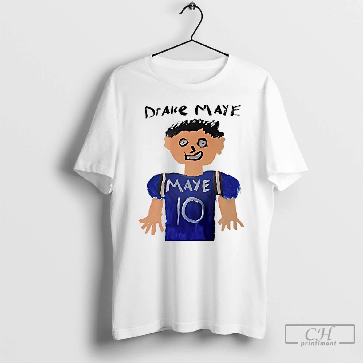Premium Drake Maye Painting Graphic T-Shirts, Hoodie, Sweatshirt | AU18TeeNovaLab.com