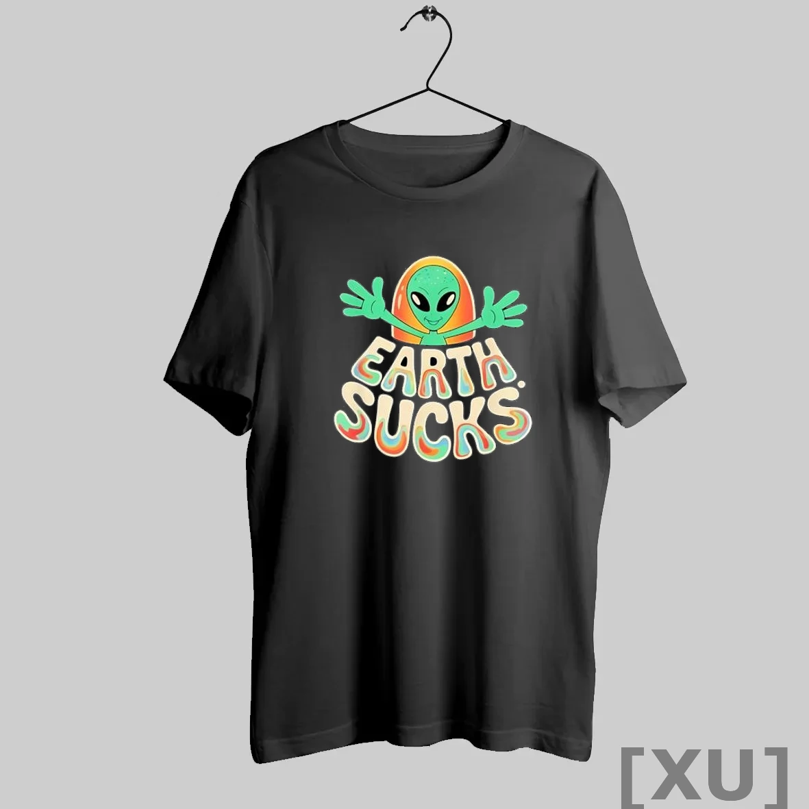 Premium Earth Sucks Funny Alien Alien Head Retro T Shirts