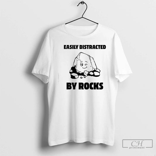 Premium Easily Distracted By Rocks Graphic T-Shirts, Hoodie, Sweatshirt | AU18TeeNovaLab.com