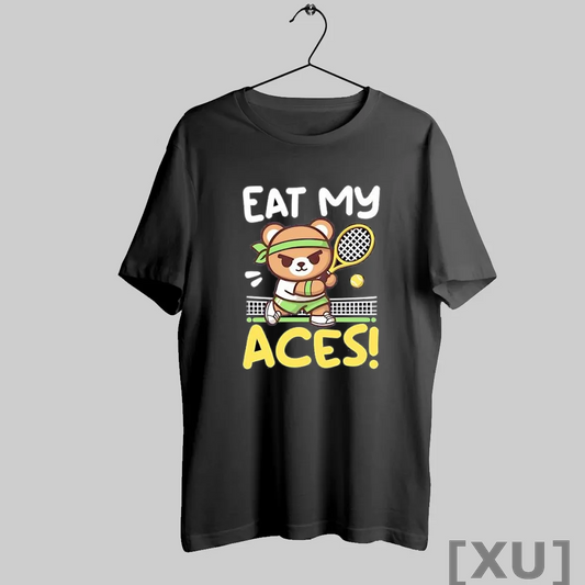Premium Eat My Aces Tennis Bear With Racket And Ball T Shirts Hoodie, Sweatshirt | AU18TeeNovaLab.com