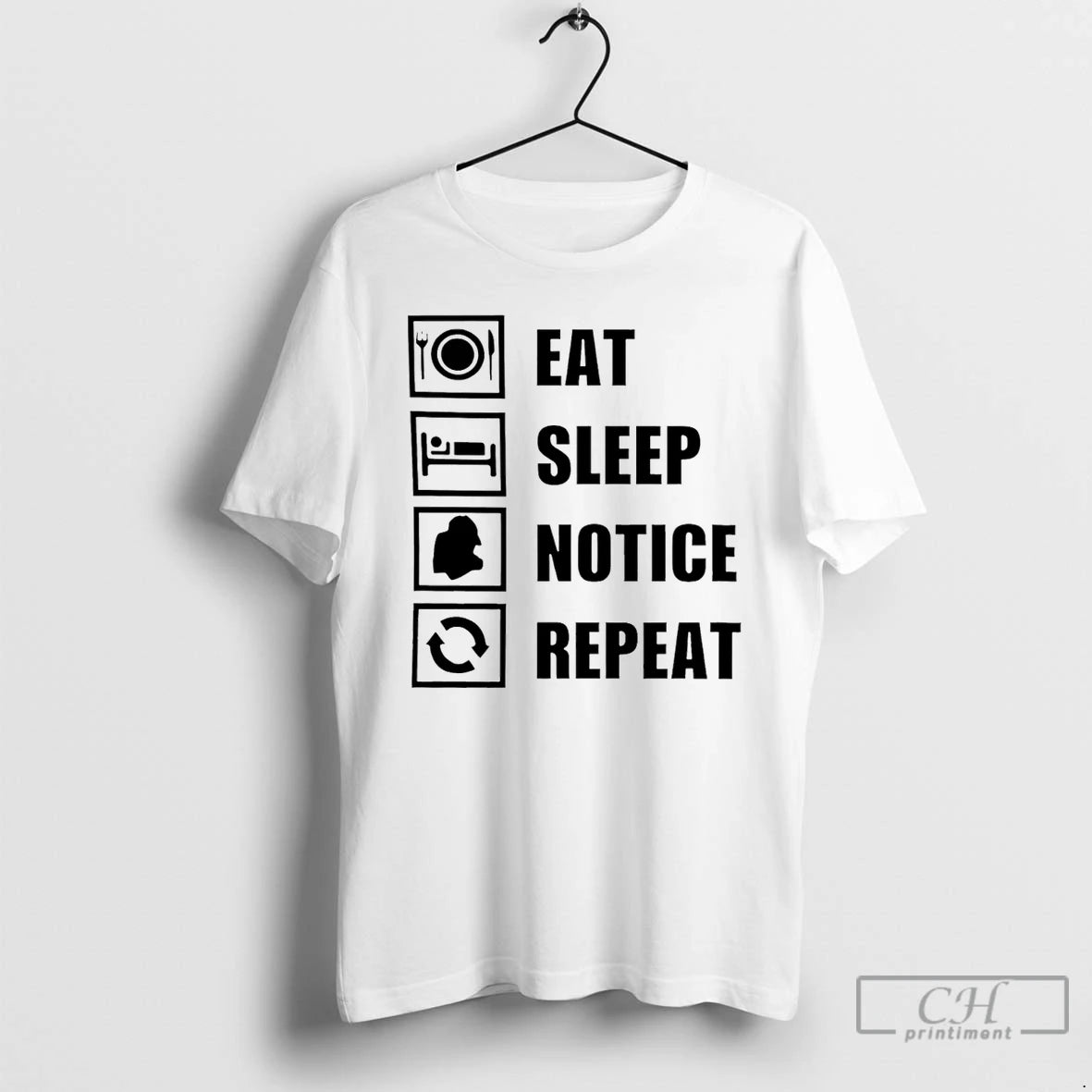 Premium Eat Sleep Notice Repeat Viral T-Shirts, Hoodie, Sweatshirt | AU18TeeNovaLab.com