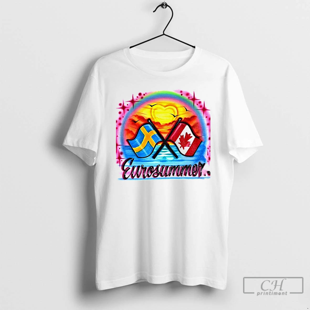 Premium Eurosummer Sweden And Canada Flags Vintage T-Shirts, Hoodie, Sweatshirt | AU18TeeNovaLab.com
