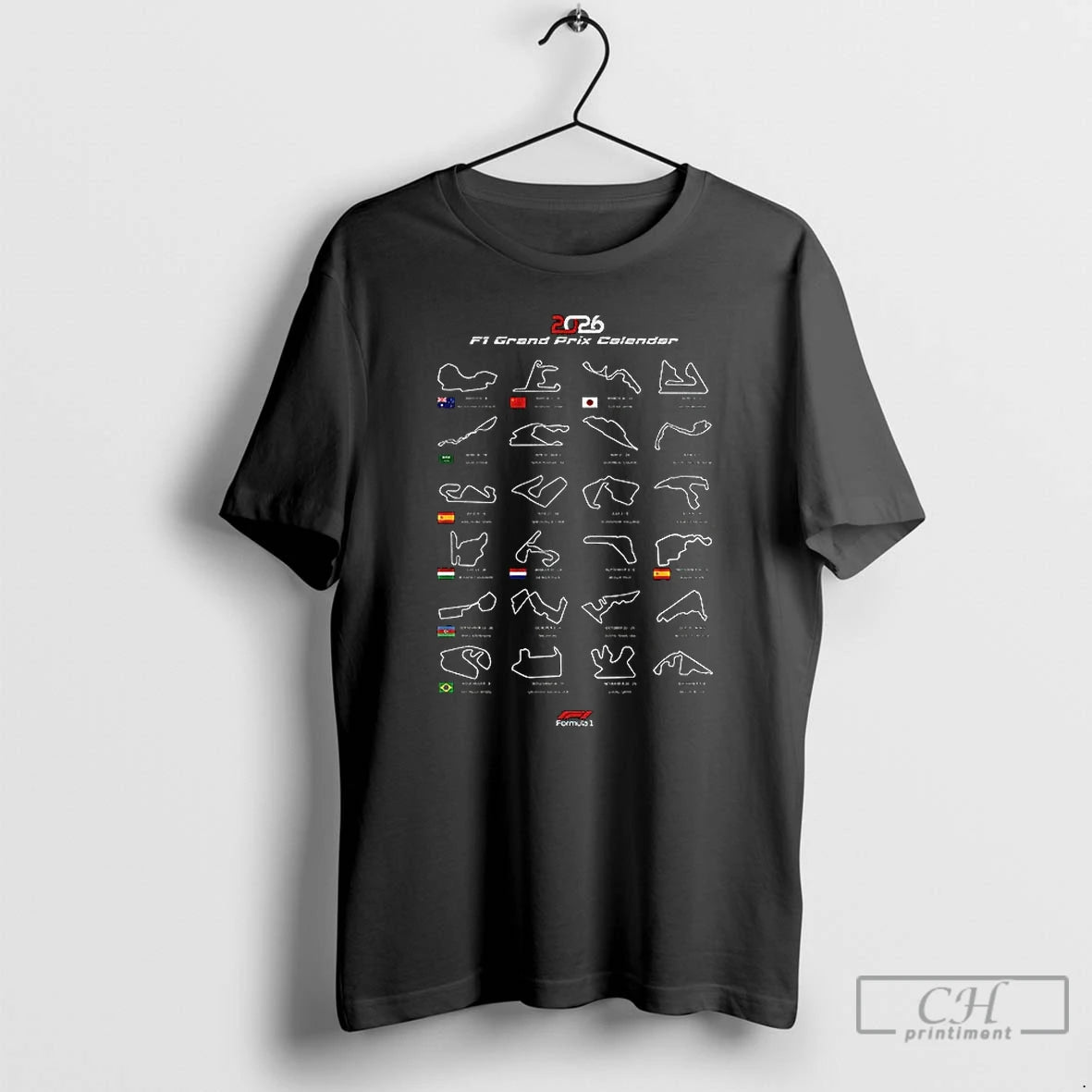 Premium Formula One 2026 Calendar F1 Grand Prix Schedule T-Shirts, Hoodie, Sweatshirt | AU18TeeNovaLab.com