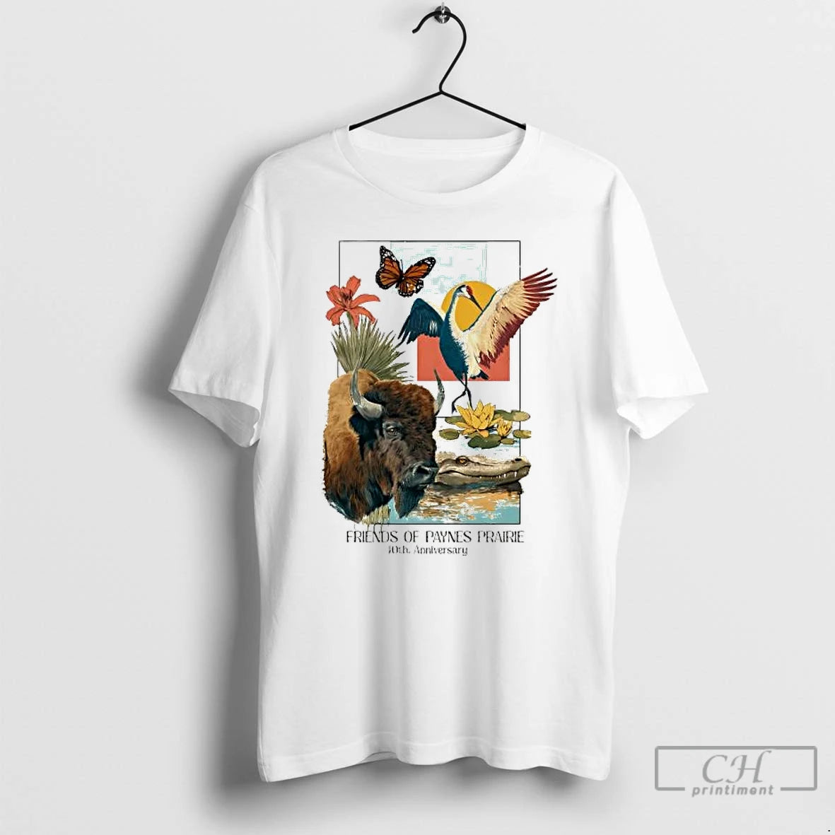 Premium Friends Of Paynes Prairie 40th Anniversary Animals T-Shirts, Hoodie, Sweatshirt | AU18TeeNovaLab.com