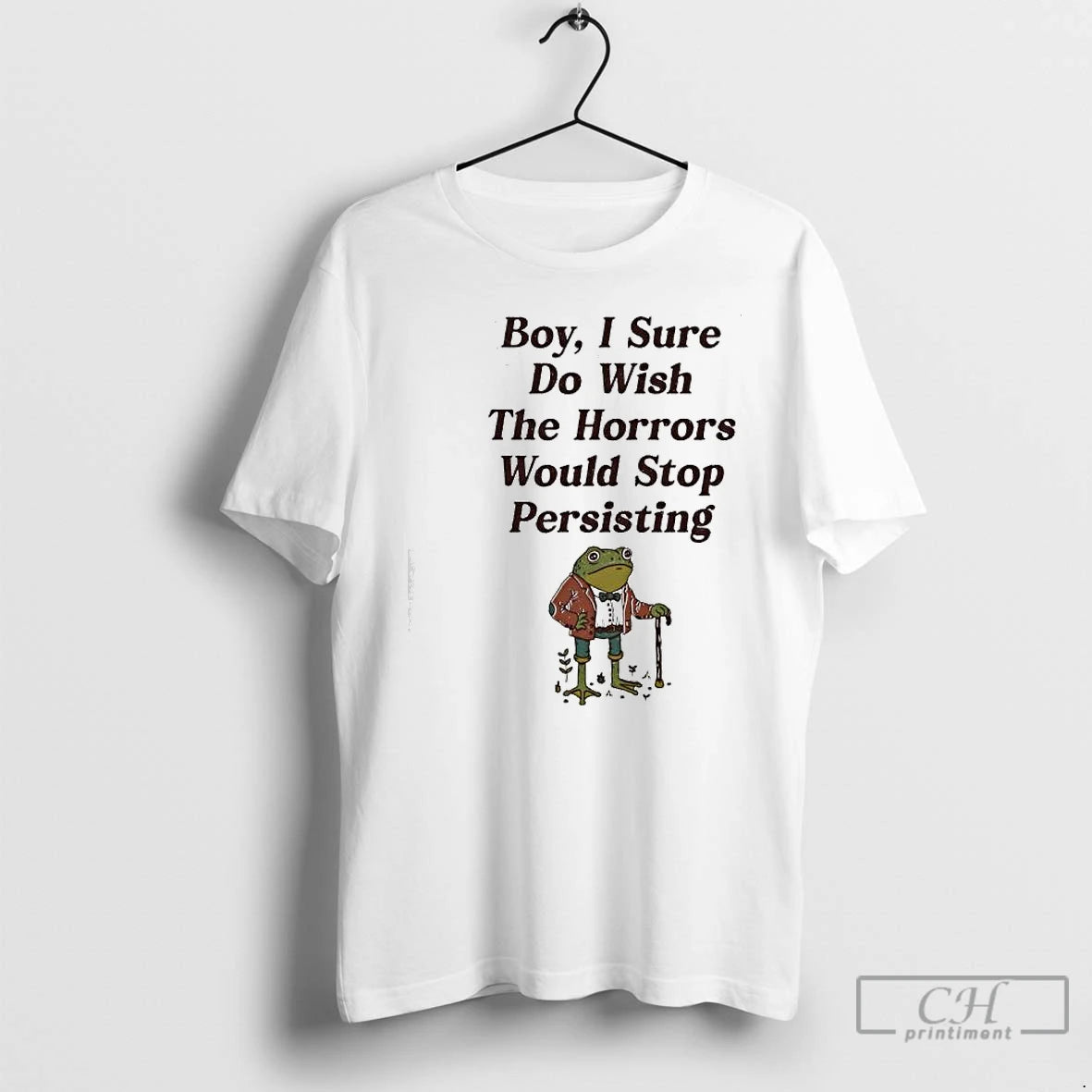 Premium Frog Boy I Sure Do Wish The Horrors Would Stop Persisting T Shirts Sweater Hoodie, Sweatshirt | AU18TeeNovaLab.com