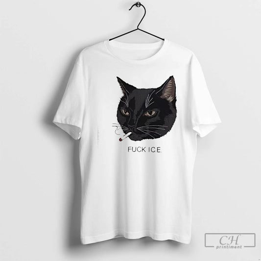 Premium Fuck Ice Smoking Cat T-Shirts, Hoodie, Sweatshirt | AU18TeeNovaLab.com
