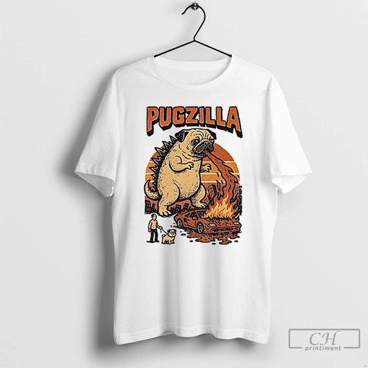 Premium Funny Pug Godzilla T-Shirts, Hoodie, Sweatshirt | AU18TeeNovaLab.com