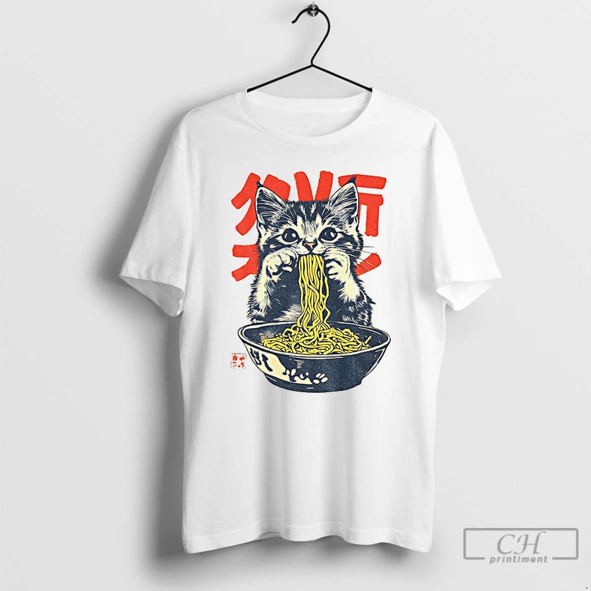 Premium Funny Cat Eat Ramen Meme T-Shirts, Hoodie, Sweatshirt | AU18TeeNovaLab.com