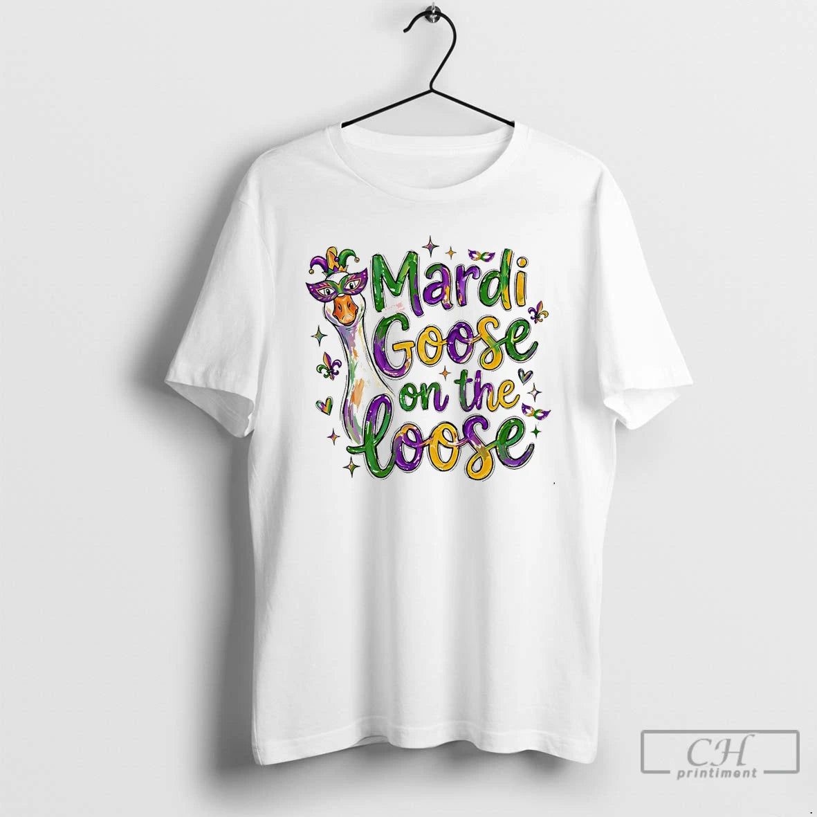 Premium Funny Mardi Gras Goose On The Goose T-Shirts, Hoodie, Sweatshirt | AU18TeeNovaLab.com