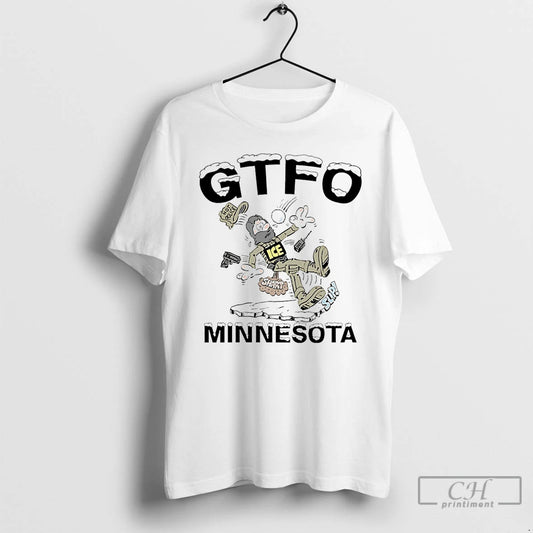 Gtfo Minnesota Not Police Ice Caricature