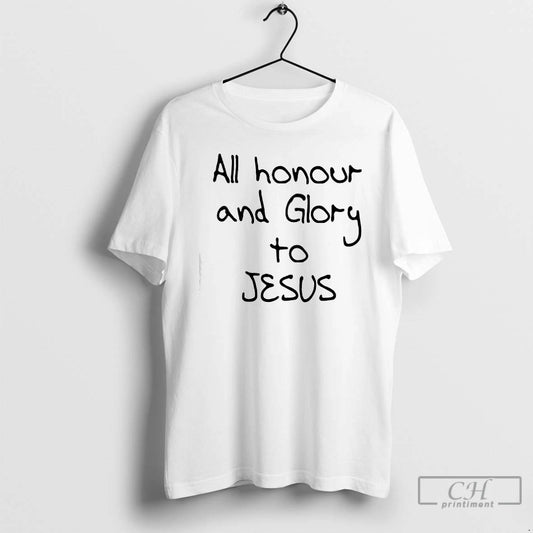 Premium Gabriel Magalhaes All Honour And Glory To Jesus T-Shirts, Hoodie, Sweatshirt | AU18TeeNovaLab.com