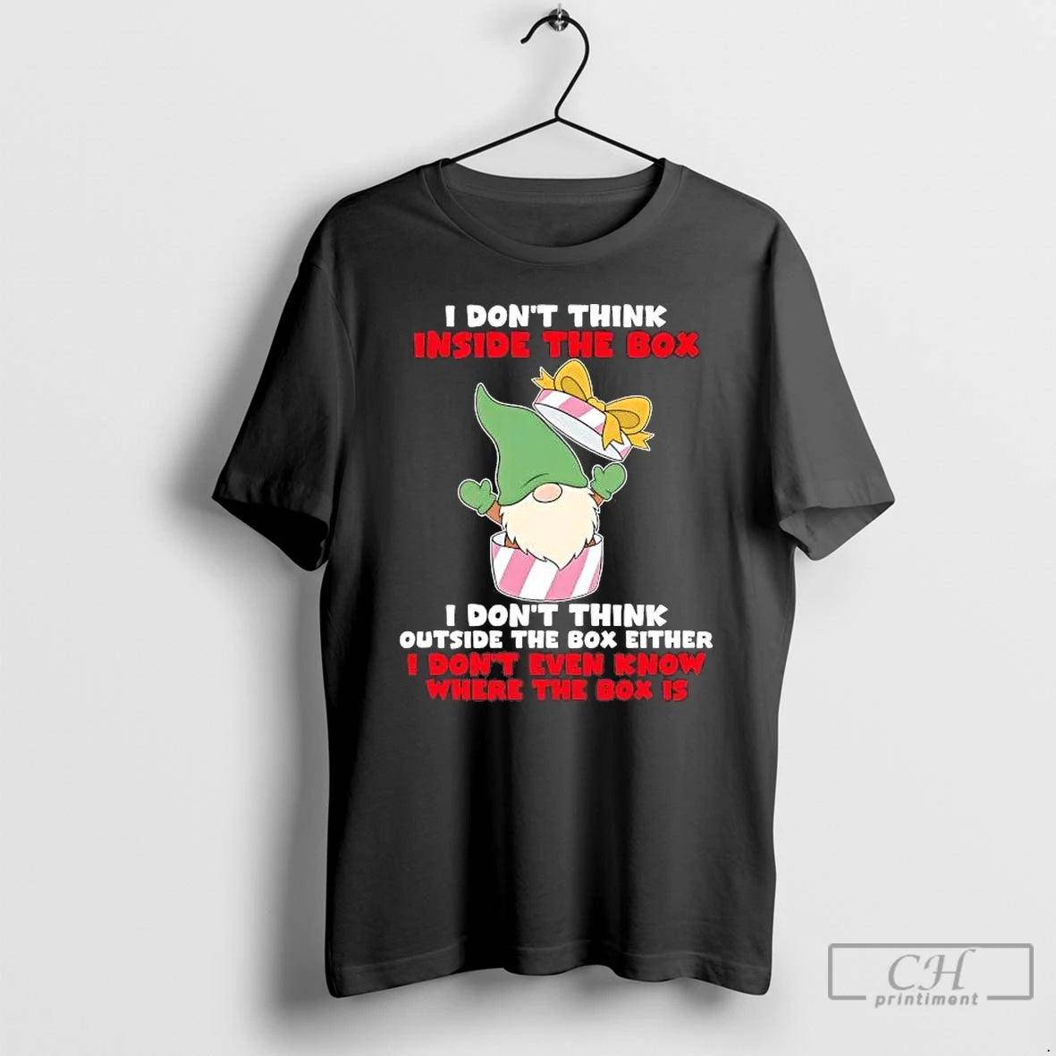 Premium Gnome I Dont Think Inside The Box I Dont Think Outside T Shirts Sweater Hoodie, Sweatshirt | AU18TeeNovaLab.com