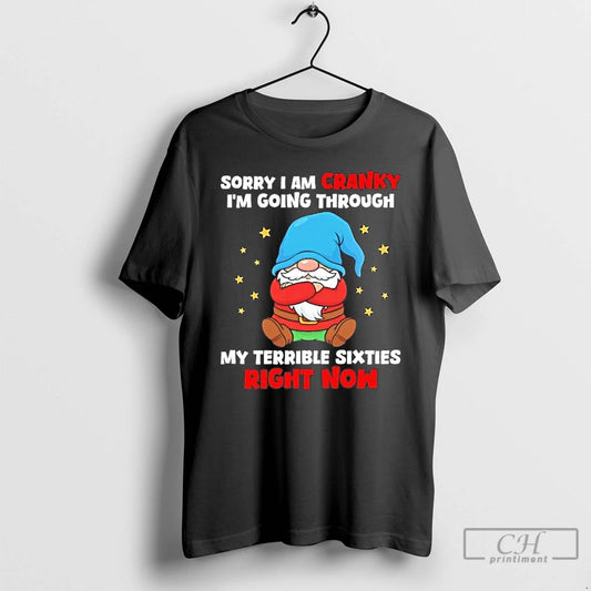 Premium Gnome Sorry I Am Cranky Im Going Through My Terrible Sixties T Shirts Sweater Hoodie, Sweatshirt | AU18TeeNovaLab.com