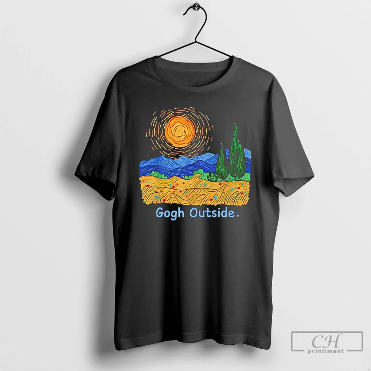Premium Gogh Outside Wheatfield And Sun Vincent Van Gogh T-Shirts, Hoodie, Sweatshirt | AU18TeeNovaLab.com