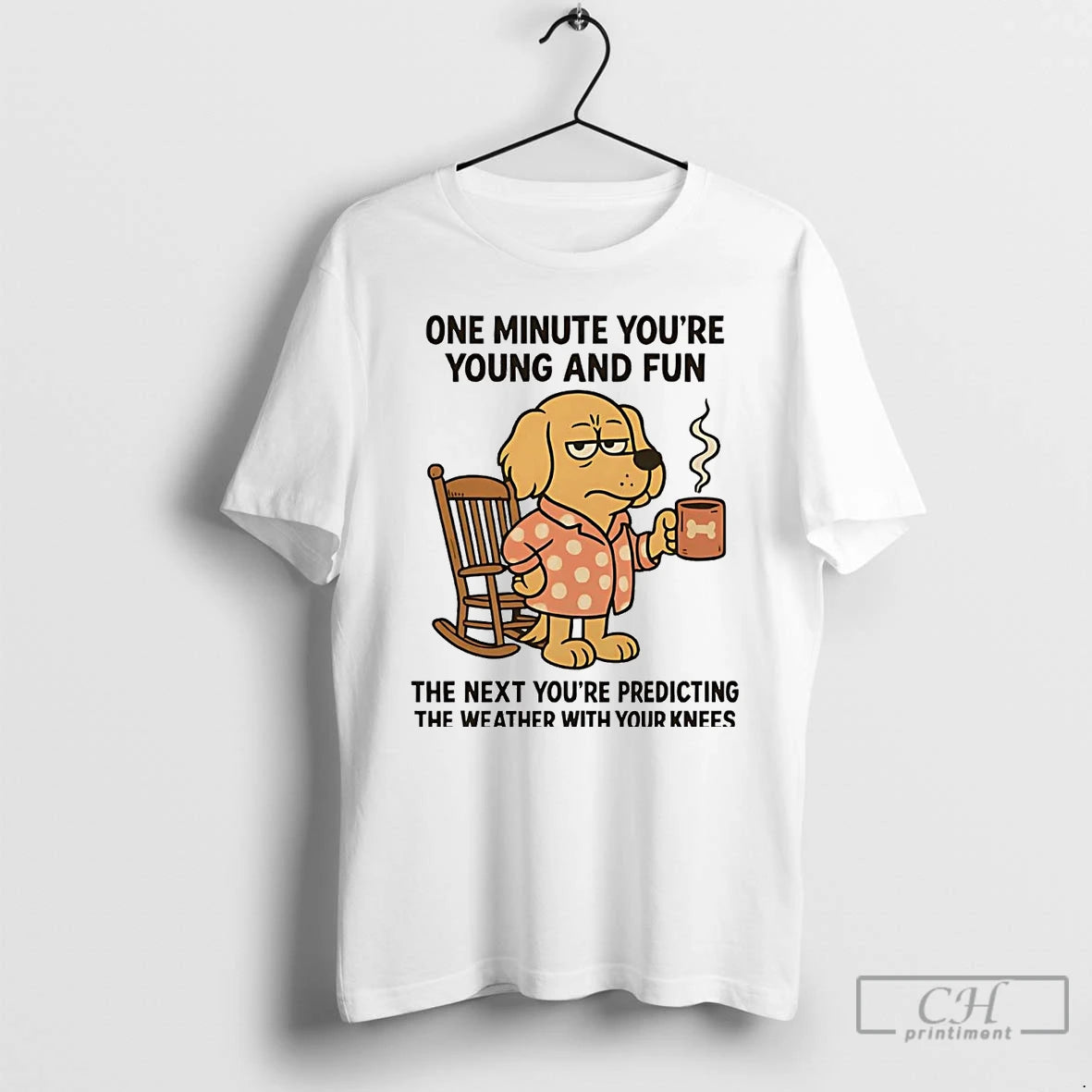 Premium Golden Retriever One Minute Youre Young And Fun T-Shirts, Hoodie, Sweatshirt | AU18TeeNovaLab.com