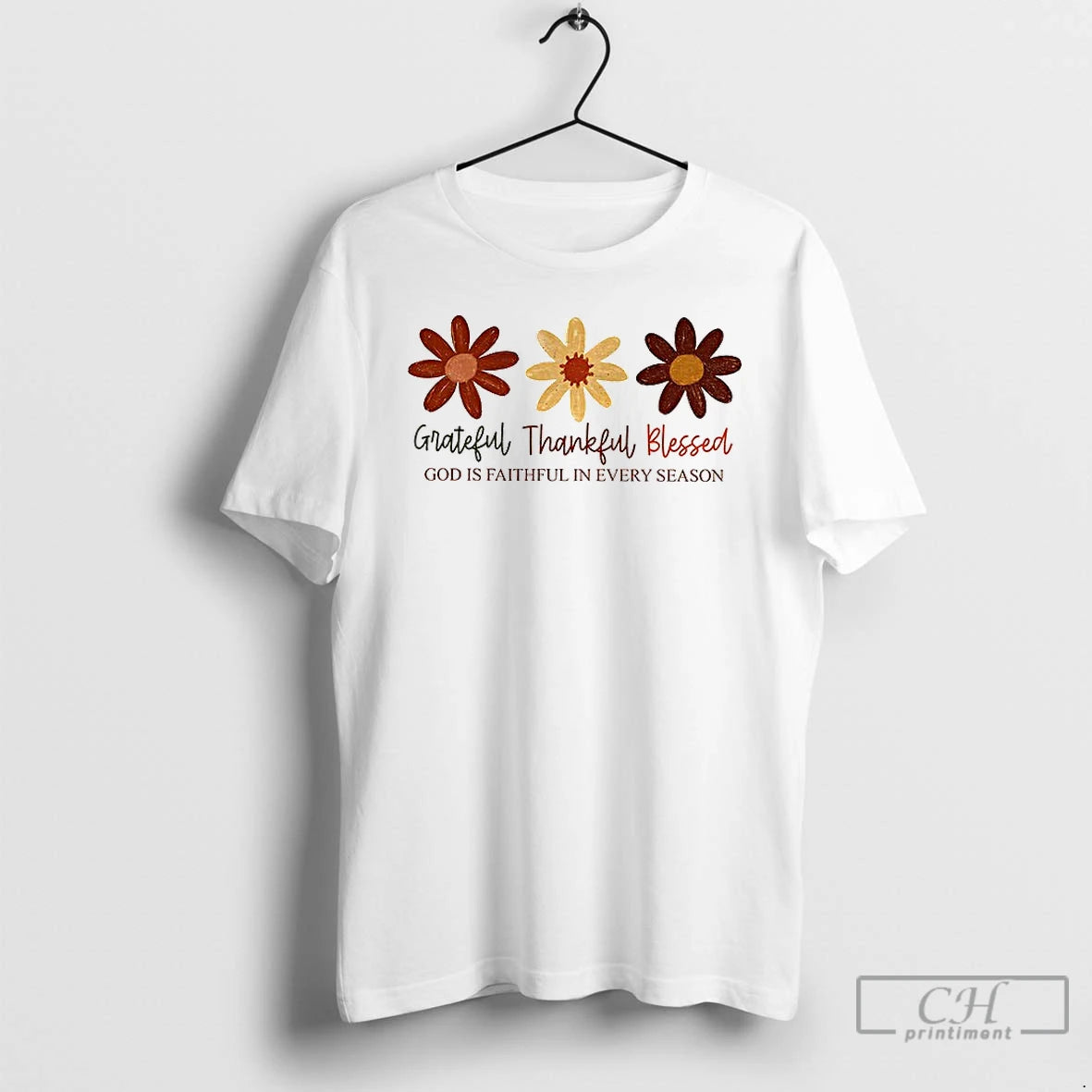 Premium Grateful Thankful Blessed God Is Faithful In Every Season Vintage T Shirts