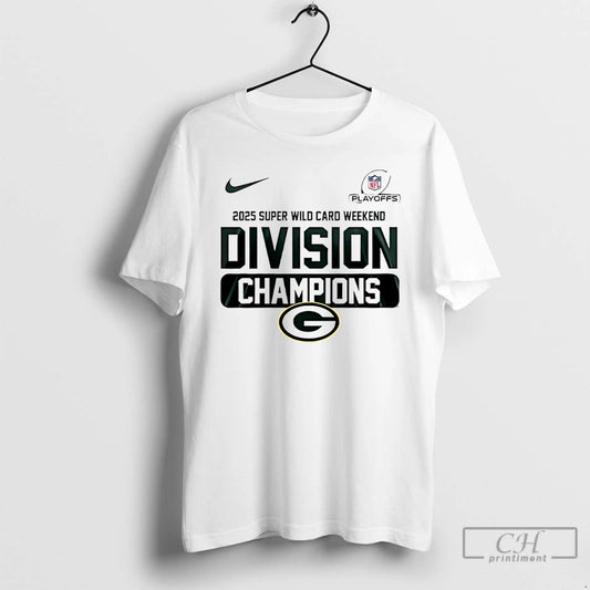Premium Green Bay Packers 2025 Super Wild Card Weekend Division Champions T-Shirts, Hoodie, Sweatshirt | AU18TeeNovaLab.com