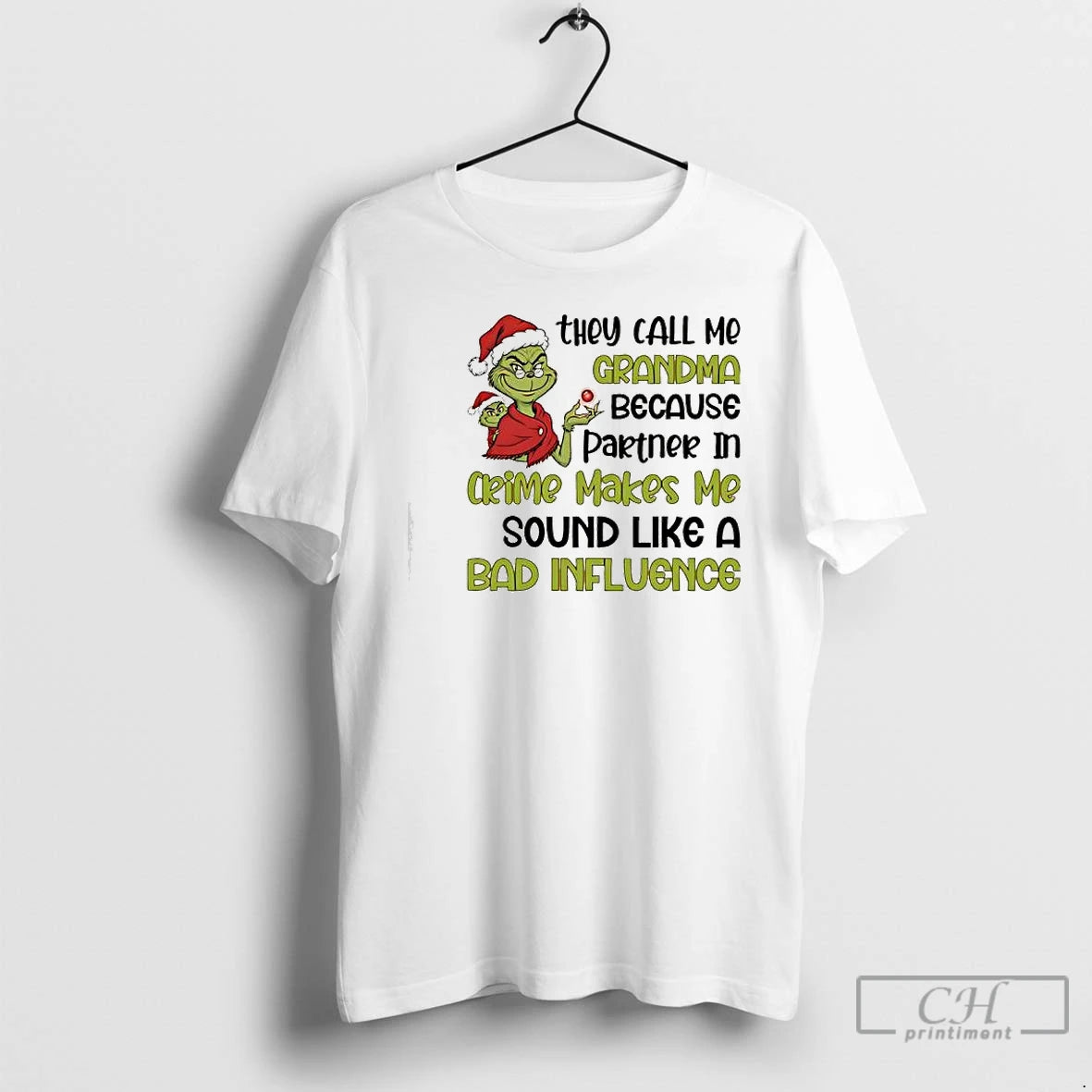 Premium Grinch Santa They Call Mo Grandma Because Partner In Crime Makes Me Sound Like T-Shirts, Hoodie, Sweatshirt