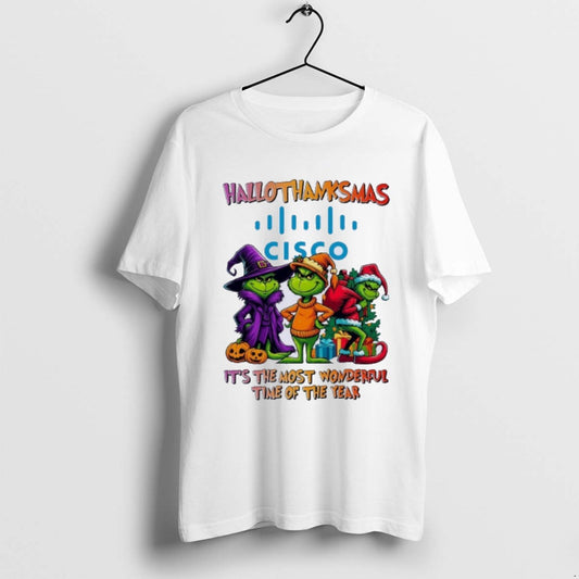 Premium Grinch X Cisco Hallothanksmas Its The Most Wonderful Time Of The Year T Shirts