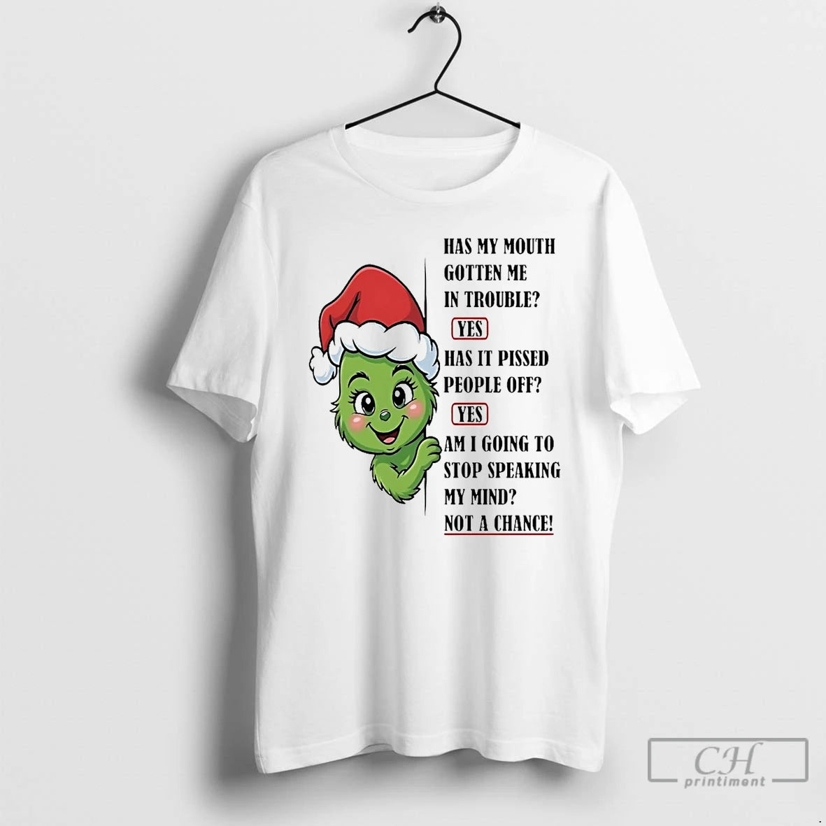 Premium Grinch Has My Mouth Gotten Me In Trouble Pissed People Off Christmas T Shirts Hoodie, Sweatshirt | AU18TeeNovaLab.com