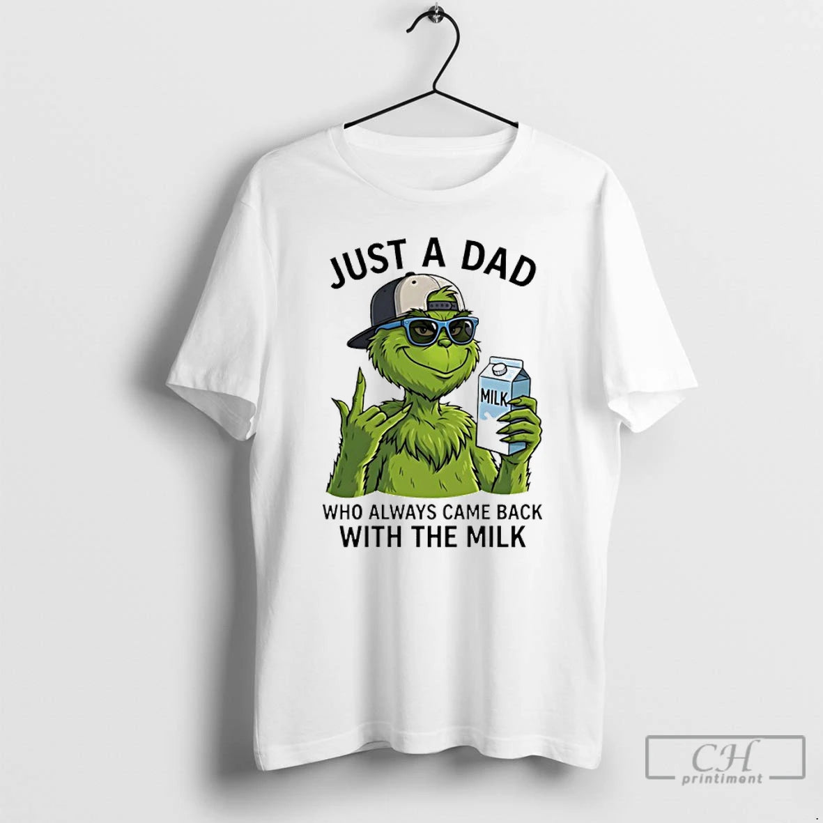 Premium Grinch Just A Dad Who Always Came Back With The Milk T Shirts Sweater Hoodie, Sweatshirt | AU18TeeNovaLab.com