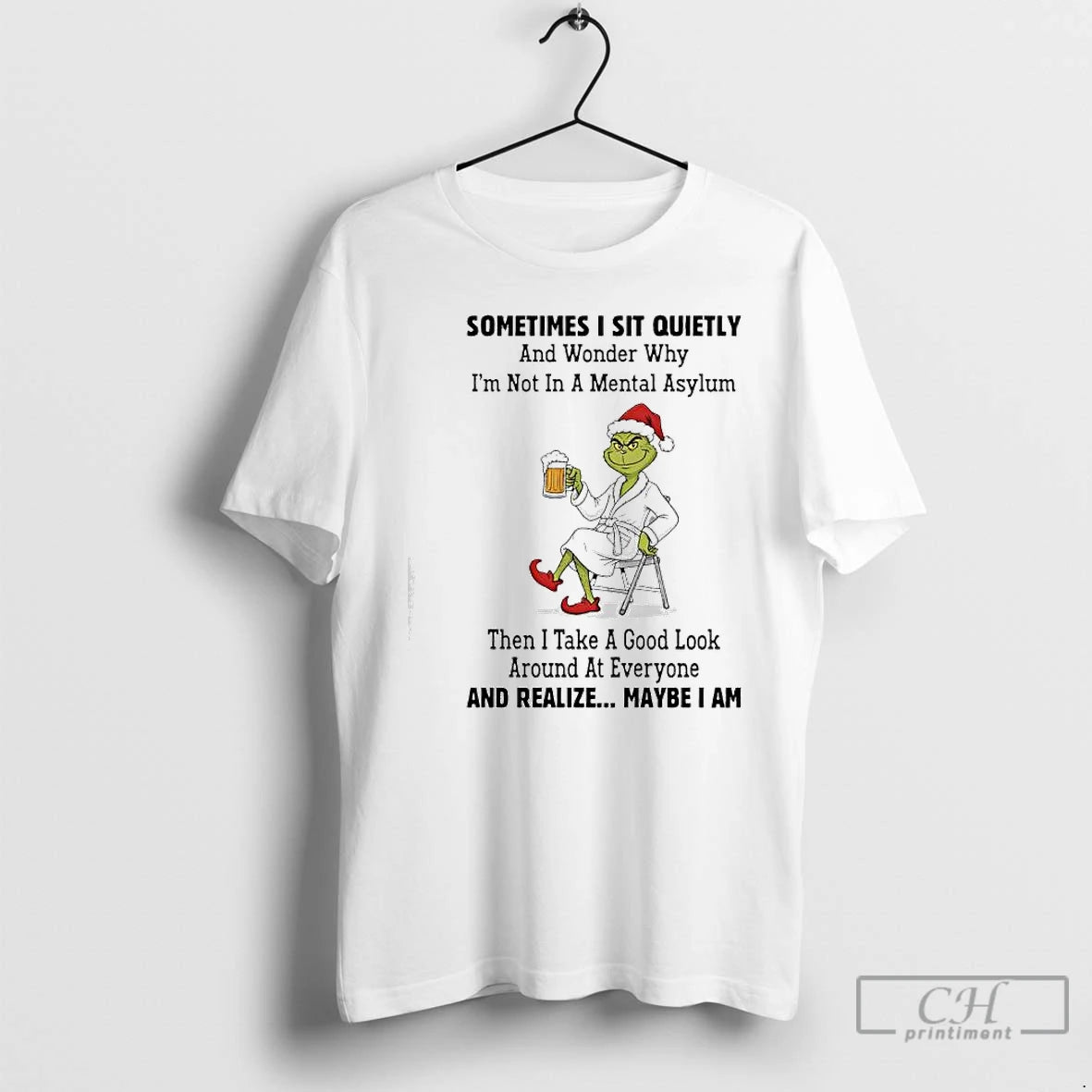 Premium Grinch Sometimes I Sit Quietly Maybe I Am T-Shirts, Hoodie, Sweatshirt | AU18TeeNovaLab.com