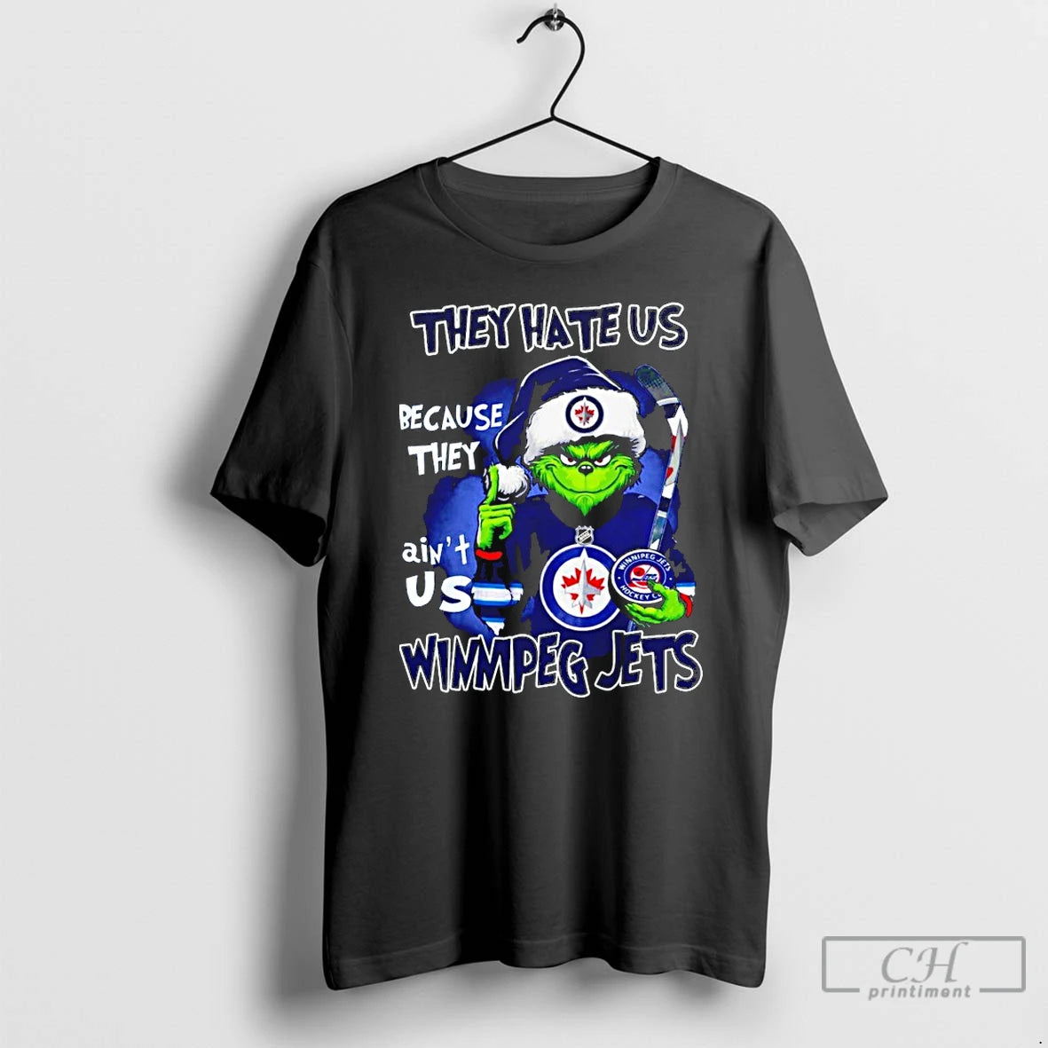Premium Grinch They Hate Us Because They Aint Is Winnipeg Jets T Shirts