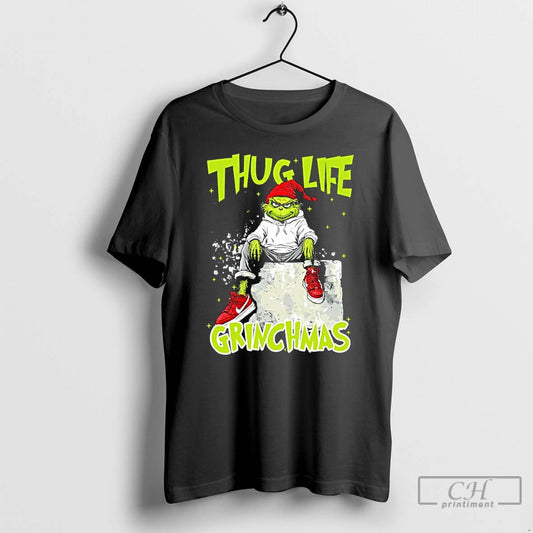 Premium Grinch Thug Life Grinchmas T Shirts