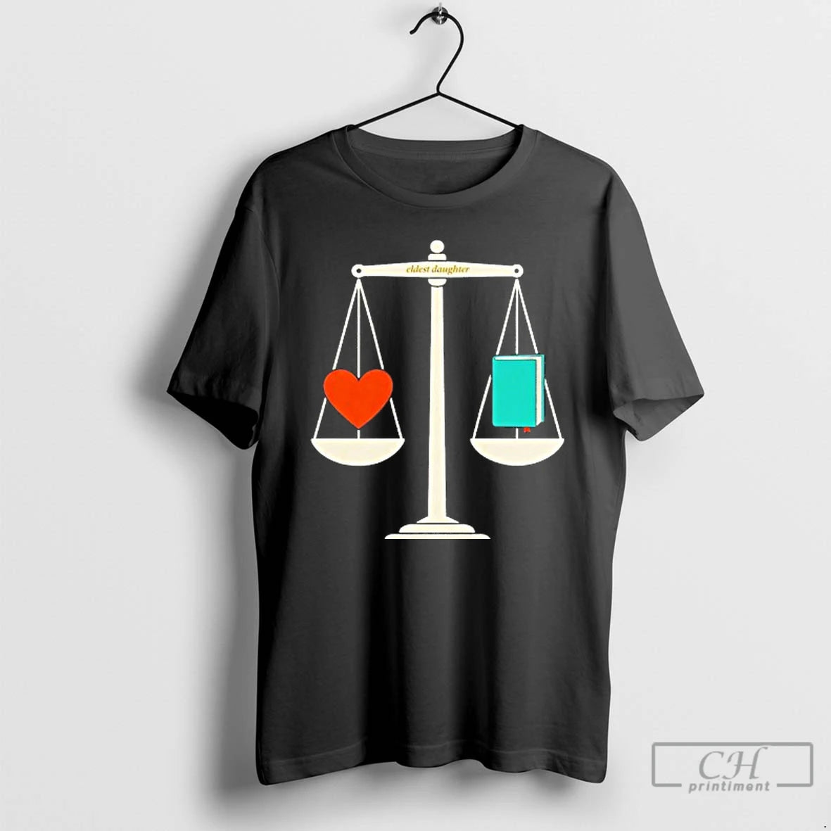Premium Heart And Book Eldest Daughter T Shirts