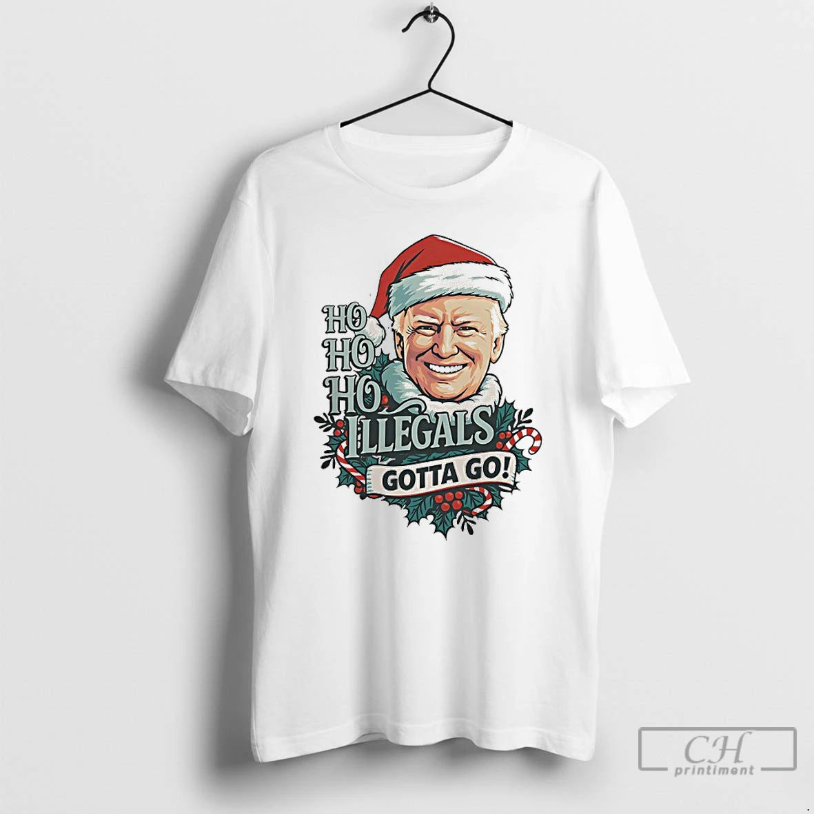 Premium Ho Ho Ho Illegals Gotta Go Christmas T-Shirts, Hoodie, Sweatshirt | AU18TeeNovaLab.com