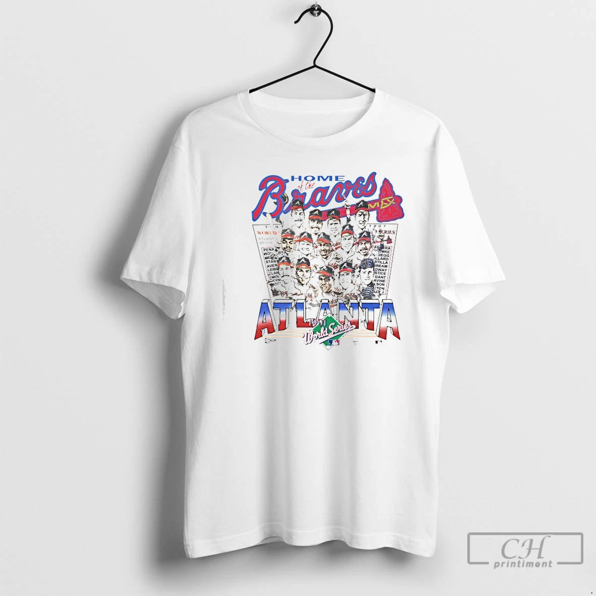 Premium Home Of The Braves 1991 World Series Caricature Graphic T-Shirts, Hoodie, Sweatshirt | AU18TeeNovaLab.com
