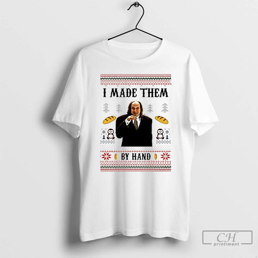 Premium I Made Them By Hand Ugly Christmas T-Shirts, Hoodie, Sweatshirt | AU18TeeNovaLab.com