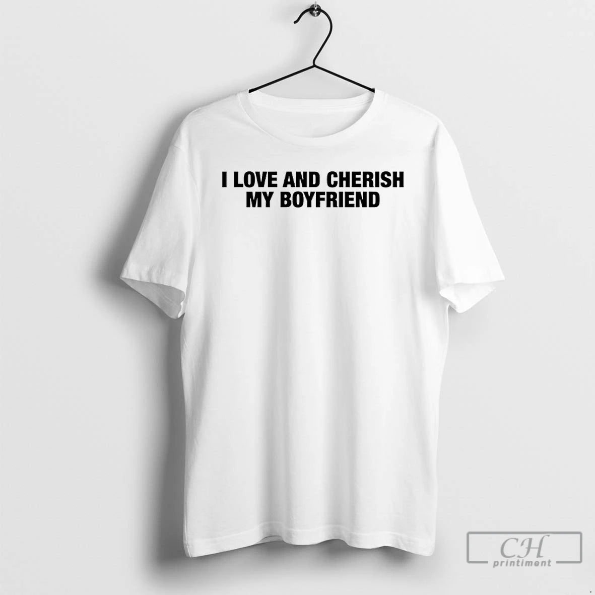 Premium I Love And Cherish My Boyfriend T-Shirts, Hoodie, Sweatshirt | AU18TeeNovaLab.com