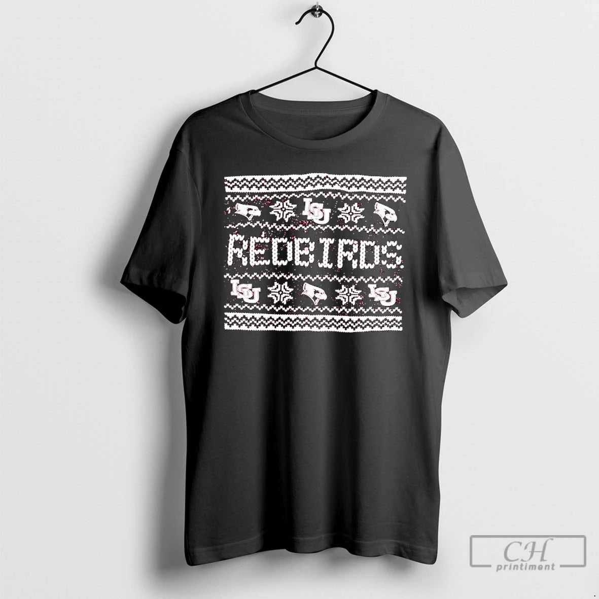 Premium Illinois State University Isu Redbirds Ugly Christmas T-Shirts, Hoodie, Sweatshirt | AU18TeeNovaLab.com