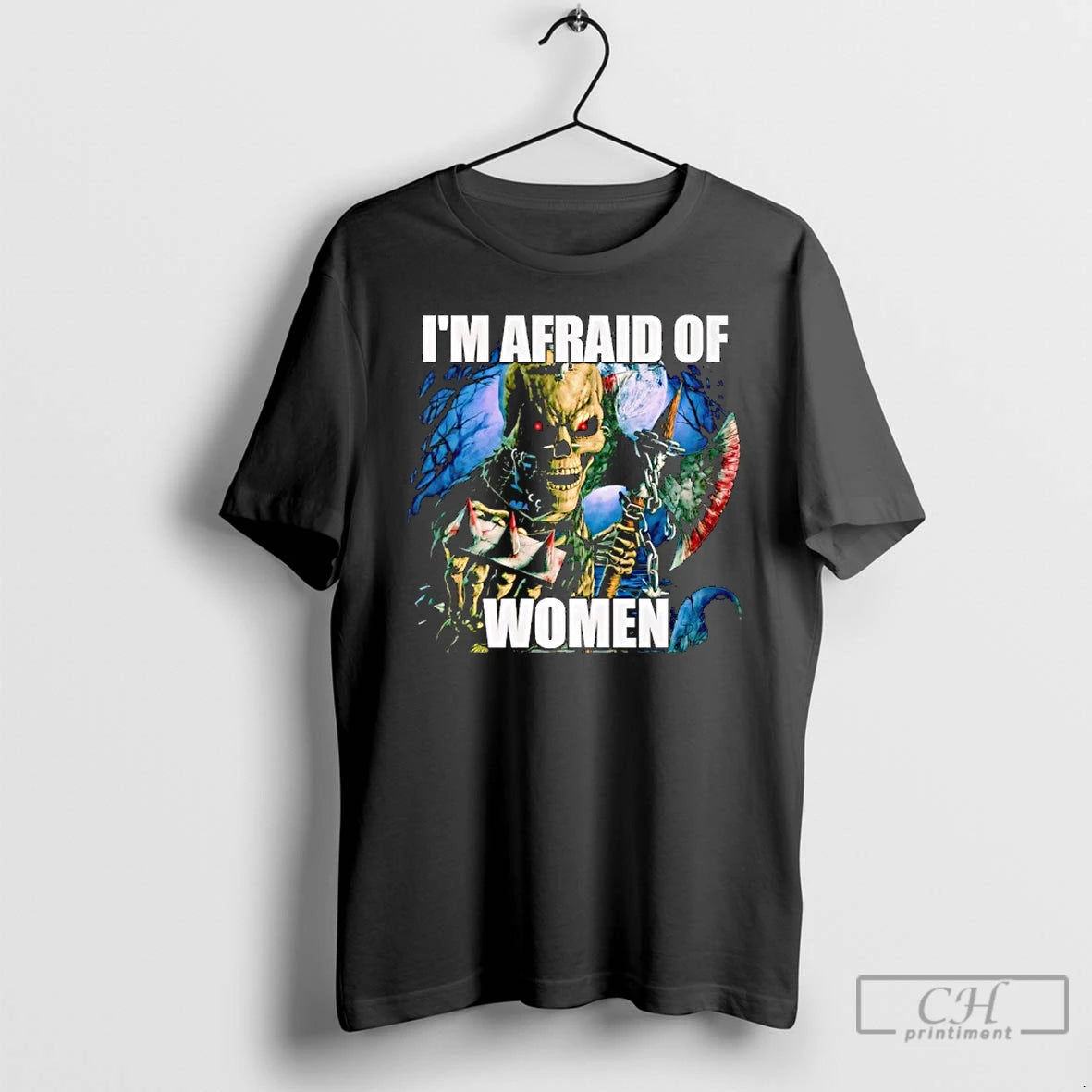 Premium Im Afraid Of Women Skull T-Shirts, Hoodie, Sweatshirt | AU18TeeNovaLab.com