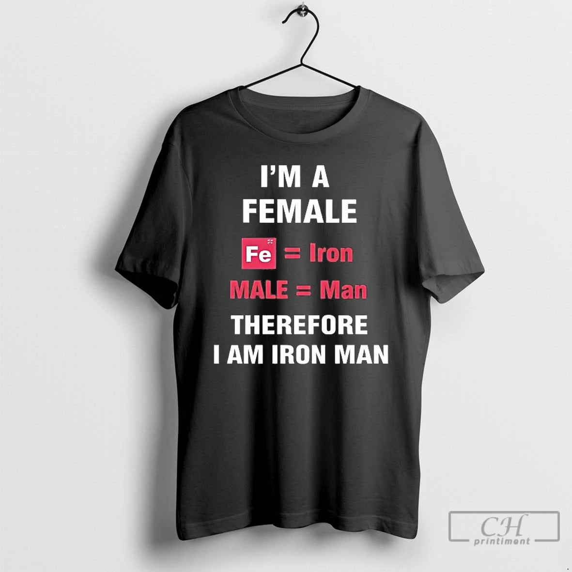 Premium Im A Female Therefore I Am Iron Man T-Shirts, Hoodie, Sweatshirt | AU18TeeNovaLab.com