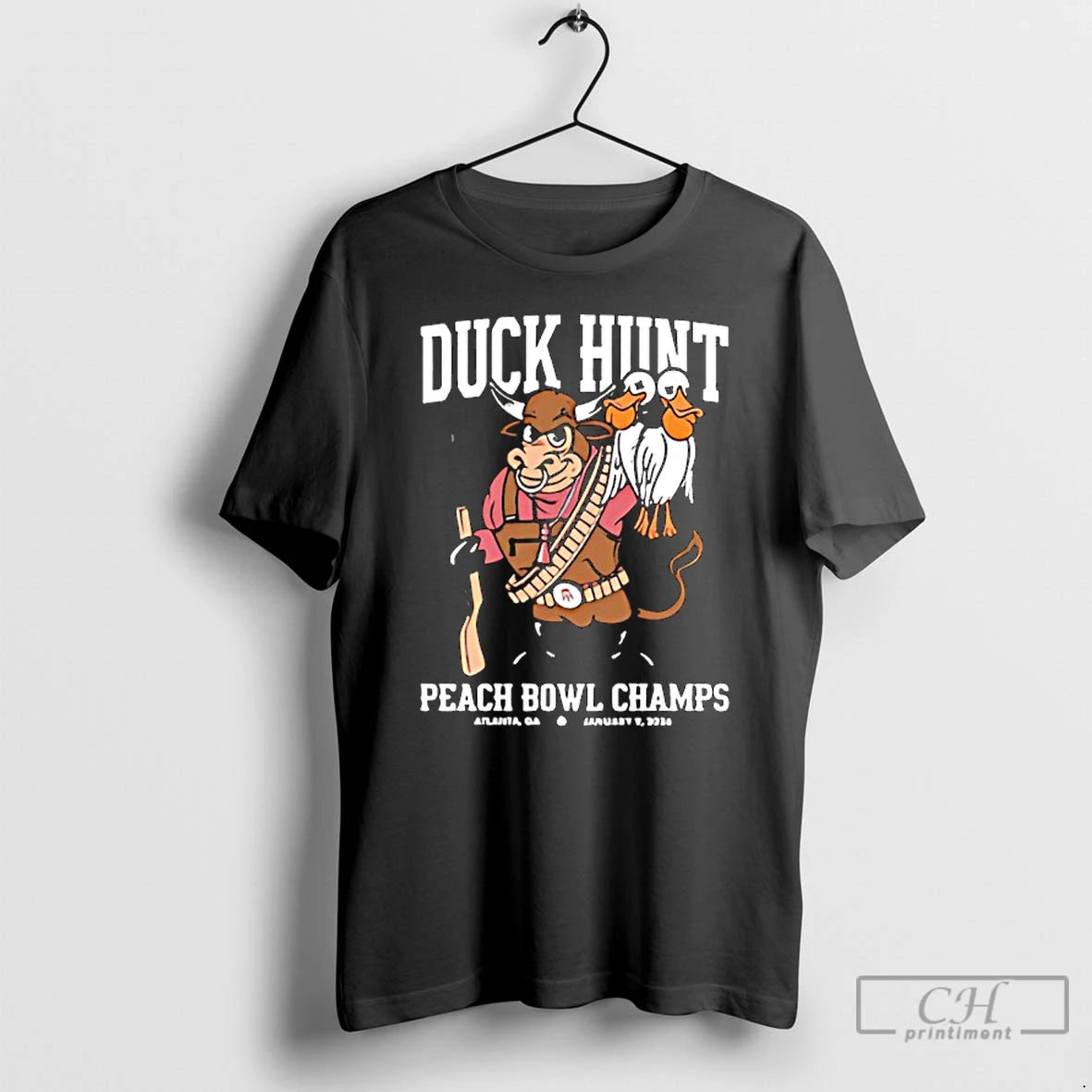 Premium In Duck Hunt Pocket Peach Bowl Champs T-Shirts, Hoodie, Sweatshirt | AU18TeeNovaLab.com