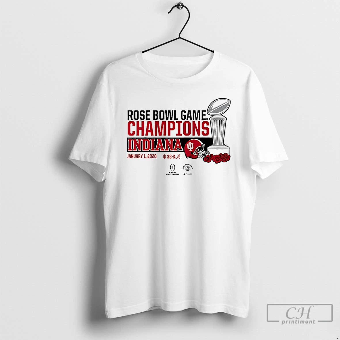 Premium Indiana Football 2026 Cfp Rose Bowl Champions Trophy T-Shirts, Hoodie, Sweatshirt | AU18TeeNovaLab.com