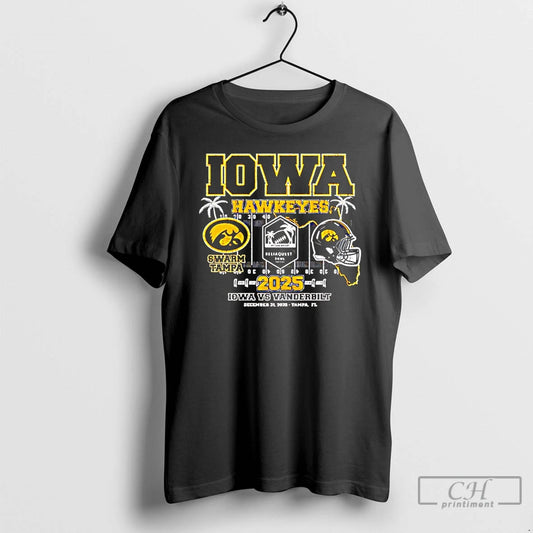 Premium Iowa Hawkeyes Vs Vanderbilt 2025 Reliaquest Bowl T-Shirts, Hoodie, Sweatshirt | AU18TeeNovaLab.com