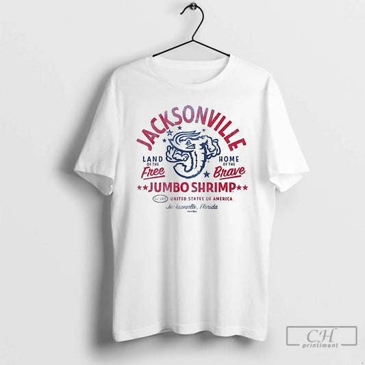 Premium Jacksonville Jumbo Shrimp Land Of The Free Home Of The Brave T Shirts Sweater Hoodie, Sweatshirt | AU18TeeNovaLab.com