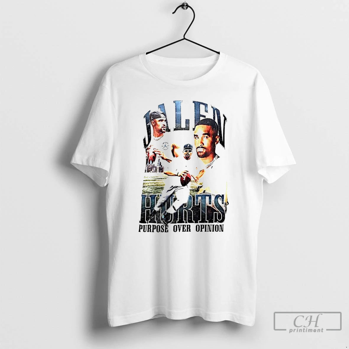Premium Jalen Hurts Purpose Over Opinion Graphic T-Shirts, Hoodie, Sweatshirt | AU18TeeNovaLab.com