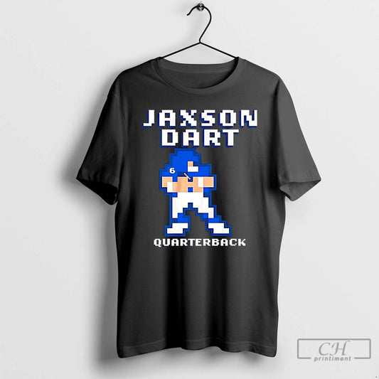 Premium Jaxson Dart Pixel Baller Quarterback New York Giants T Shirts