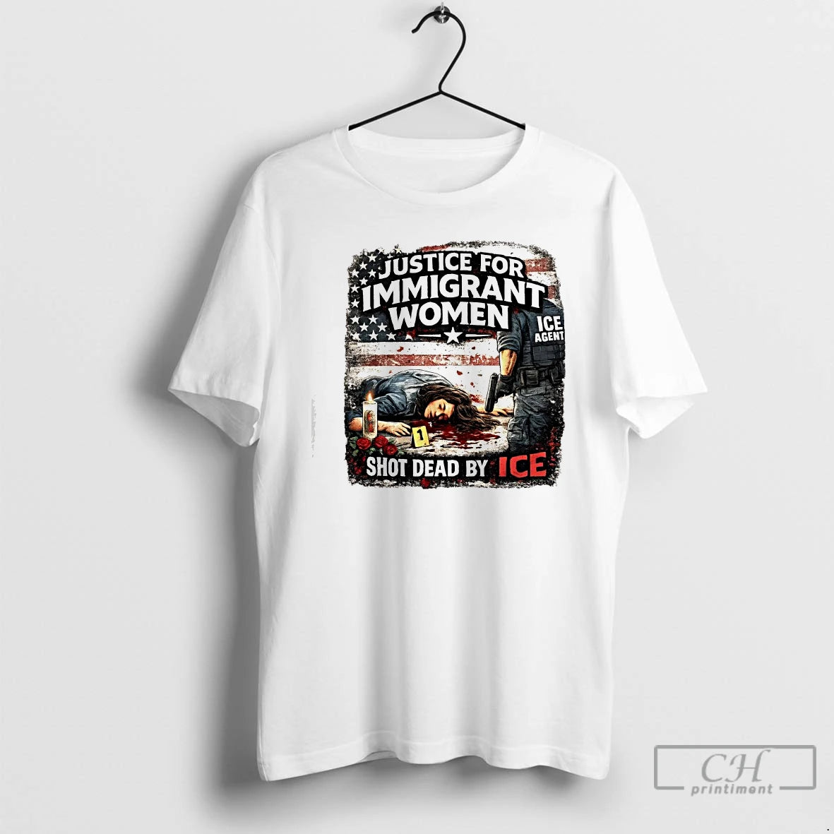 Premium Justice For Immigrant Women Shot Dead By Ice T-Shirts, Hoodie, Sweatshirt | AU18TeeNovaLab.com